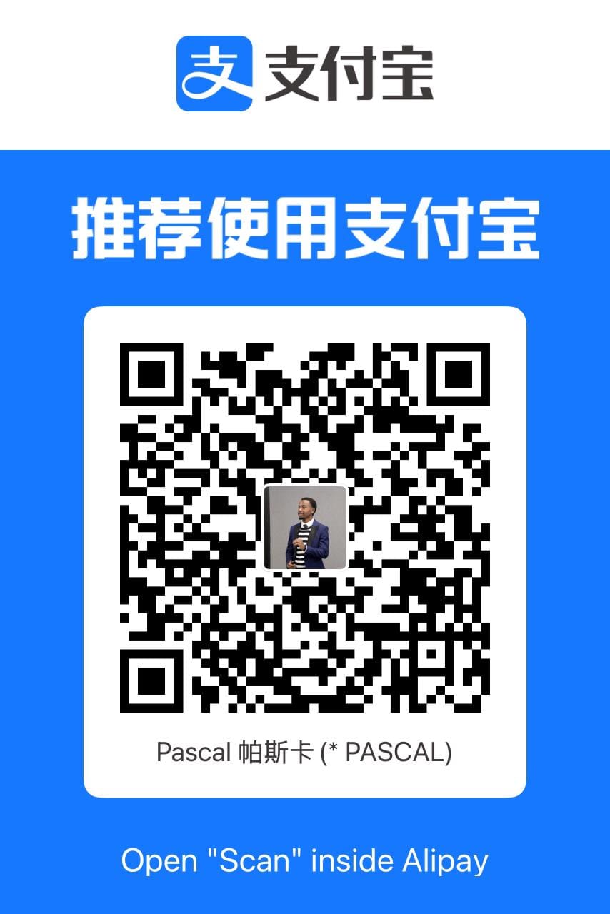Alipay QR Code for Edna and Pascal