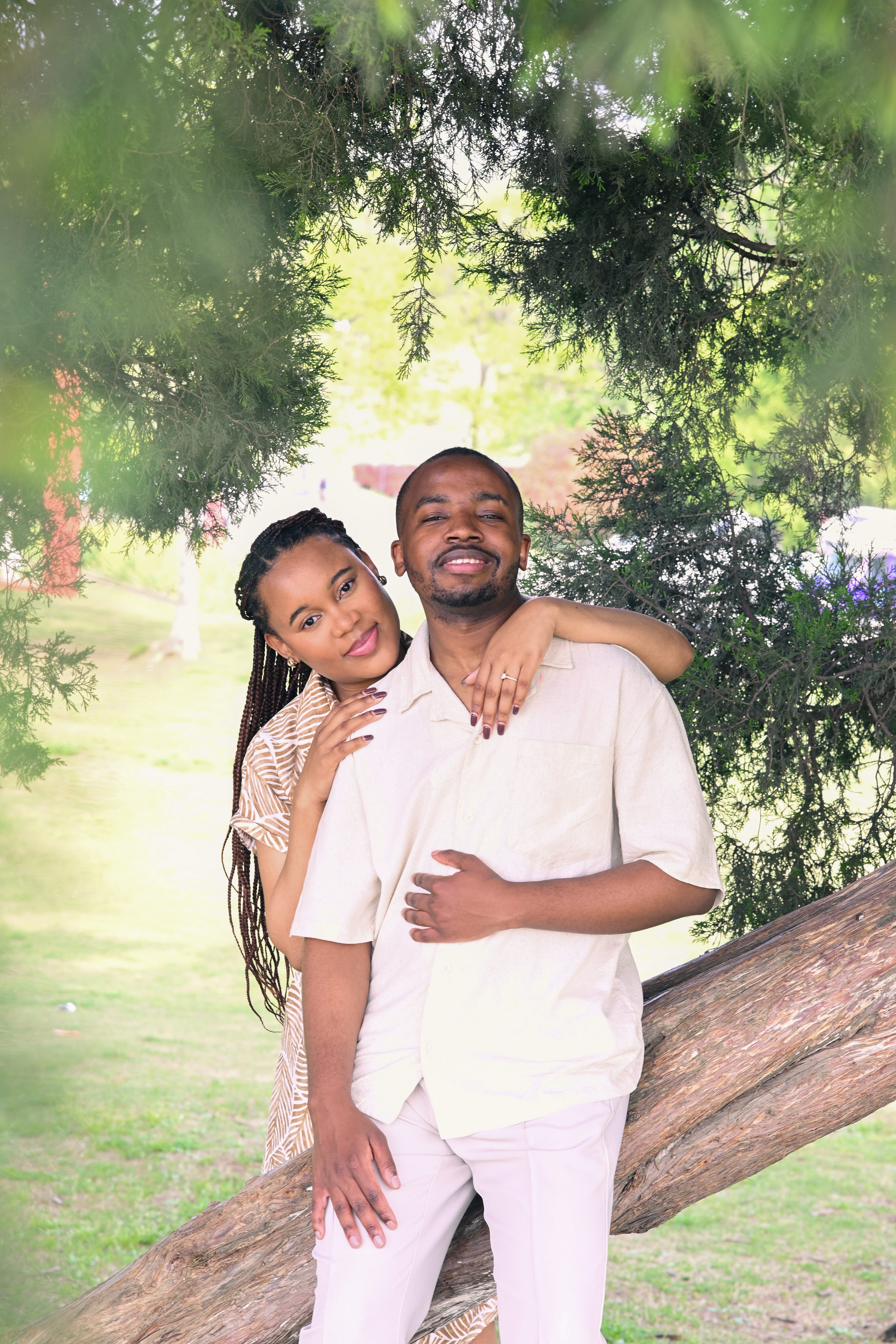 A candid moment between the couple